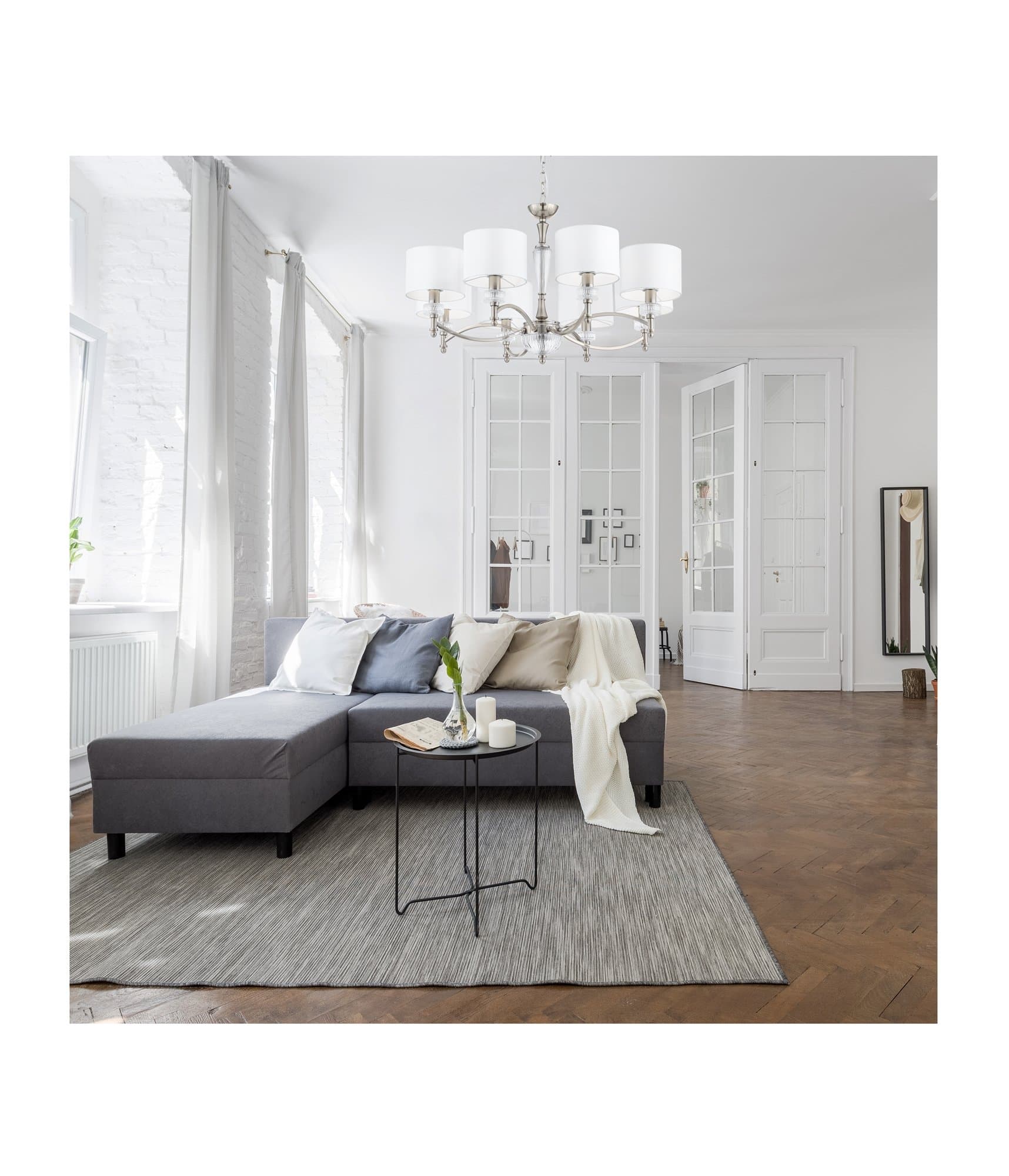 Maytoni Neoclassic Alicante Никель Люстра E14 40W MOD014CL-08N — миниатюра 4