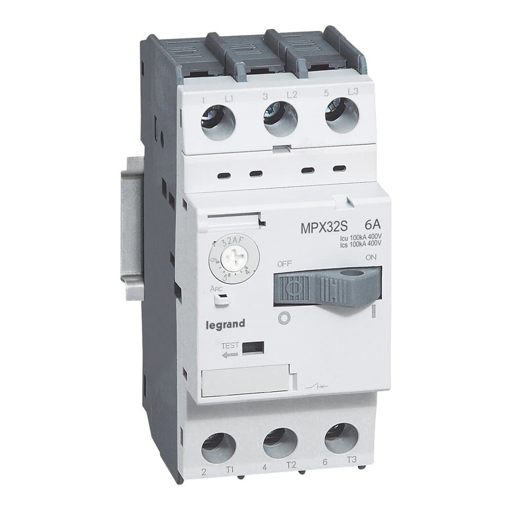 Legrand MPX3  Автоматический выключатель для защиты электродвигателей T32S 6A 100kA 417308