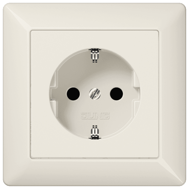 JUNG SCHUKO®-розетка 16 A / 250 B ~ с защитой от детей, слоновая кость AS1521KI
