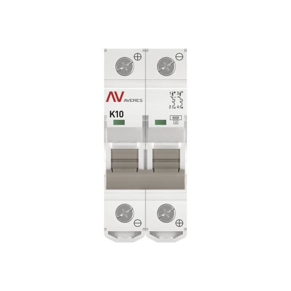 EKF Выключатель автоматический AV-6 DC 2P 10A (K) 6kA AVERES — миниатюра 3