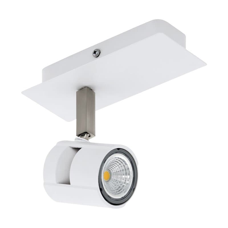 Eglo 97506 Светодиодный спот VERGIANO, 1х5W (GU10), L70, H165, сталь, белый, никель матовый
