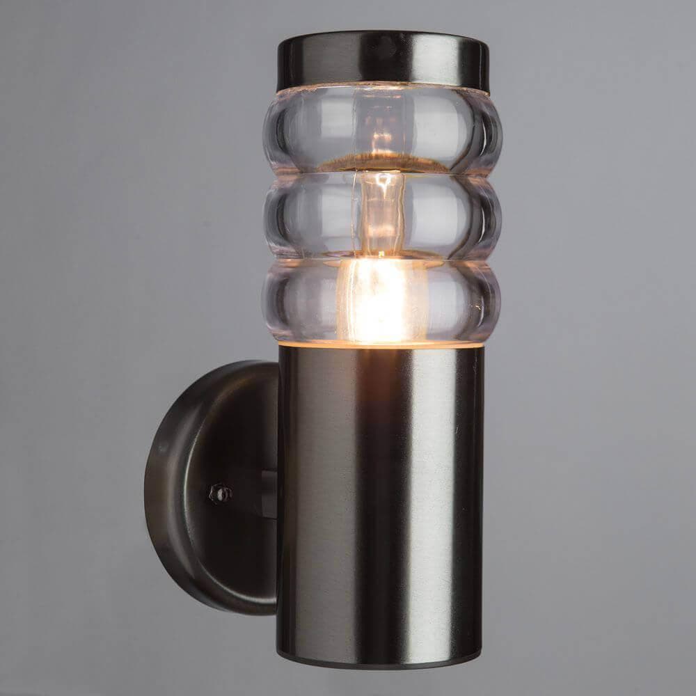 Arte Lamp Portico Серебро/Прозрачный Светильник уличный настенный 20W E27 A8381AL-1SS — миниатюра 2
