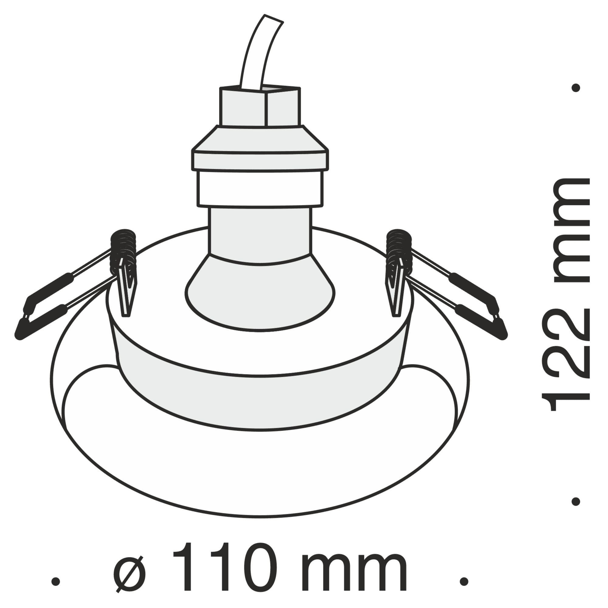 Maytoni DownLight Gyps Белый Встроенный светильник 1xGU10 35W — миниатюра 5