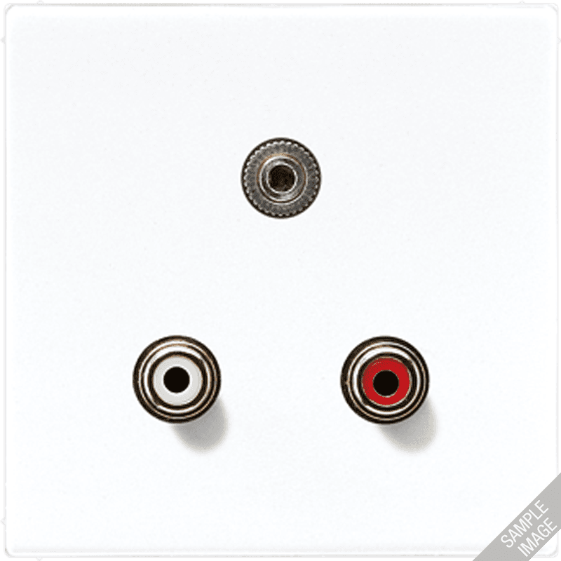 JUNG 2x Cinch Audio (RCA) / Stereo разъем (TRS 3.5 mm), слоновая кость MALS1011
