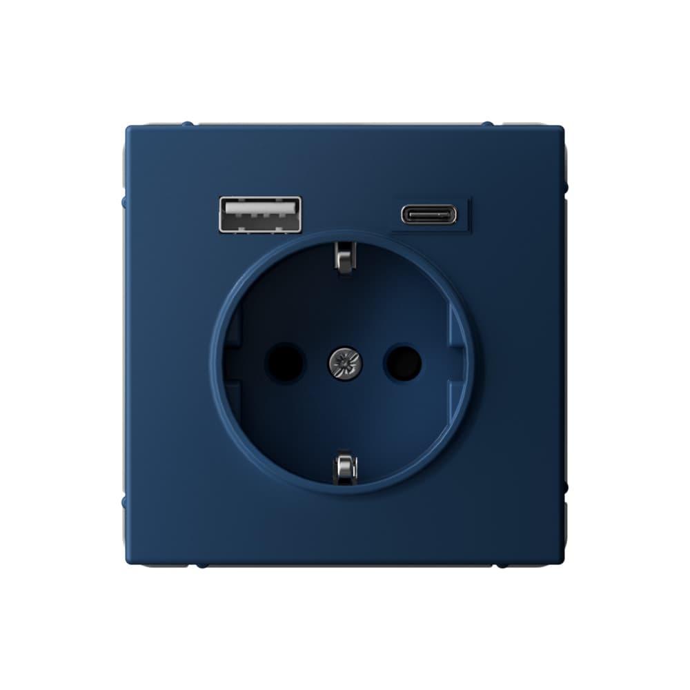 Systeme Electric ArtGallery Аквамарин Розетка 16А с 2 USB A+C, 5В/2,4А/3,0А, 2х5В/1,5А, механизм