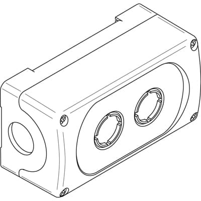 ABB MEP-2-0 Корпус кнопочного поста на 2 элемента пластиковый 1SFA611812R1000