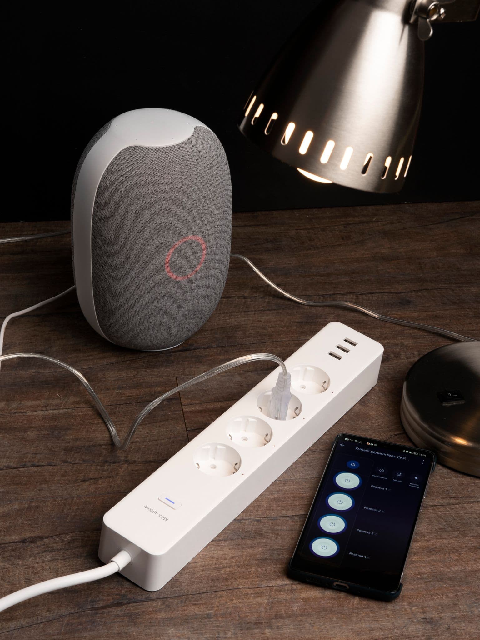 EKF PROxima Умный удлинитель Connect PRO Wi-Fi c USB — миниатюра 6