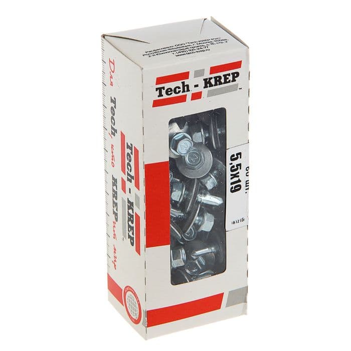 Tech-Krep Саморез КР ZP св. 5,5х19 (60 шт) - коробка с ок. 124626 — миниатюра 1