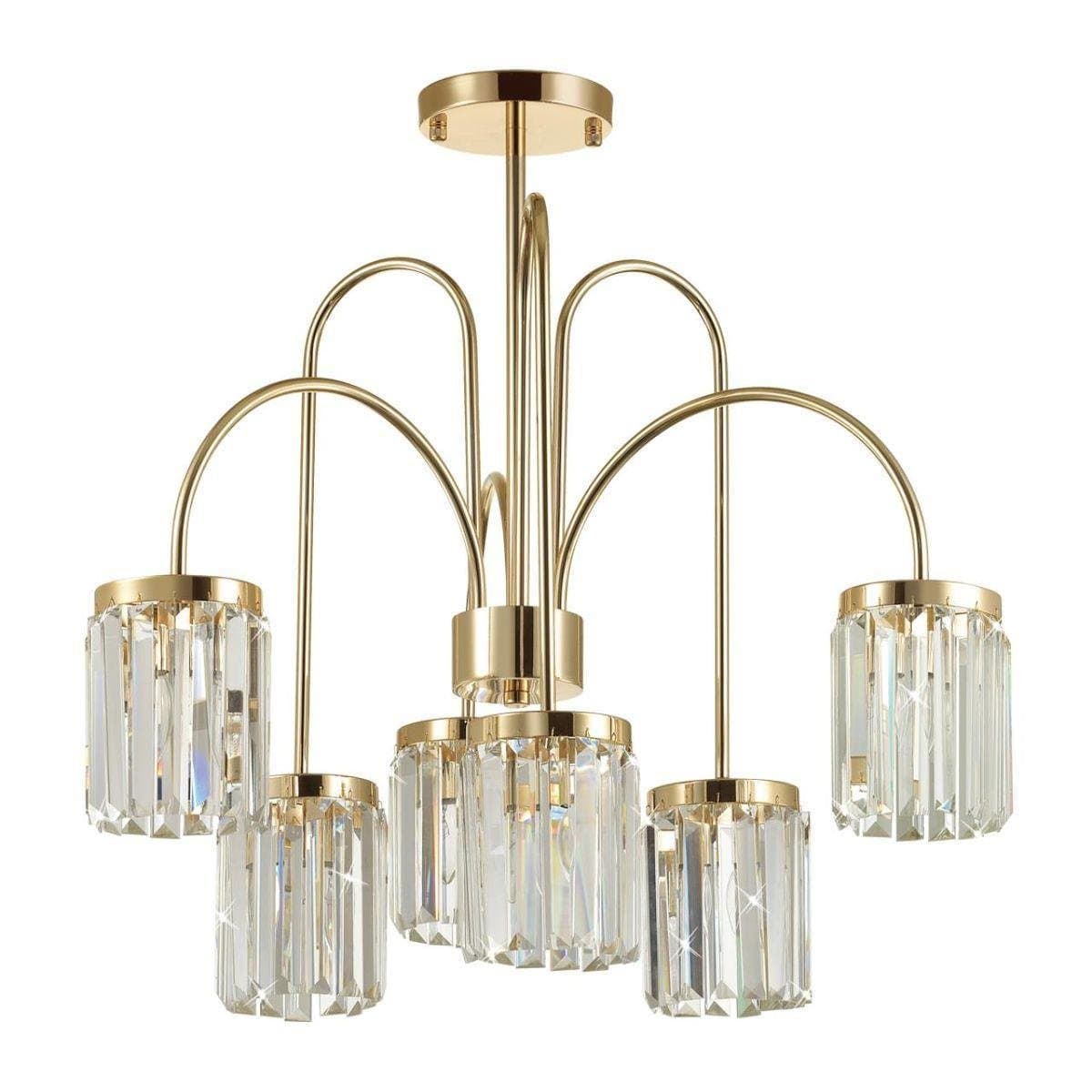 Odeon Light 4987/6C CLASSIC ODL22 449 золотой/хрусталь Люстра потолочная E14 6*40W VASSA — миниатюра 1