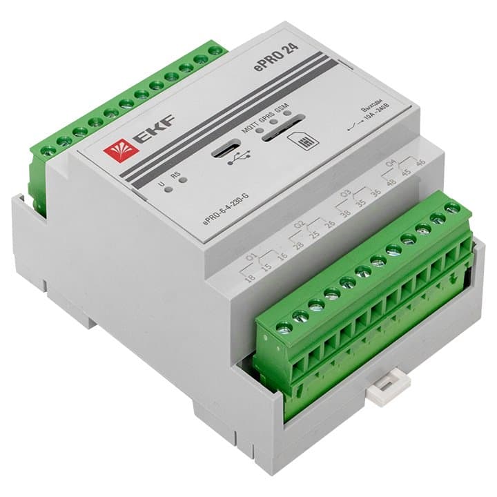 EKF PROxima Модуль базовый ePRO удаленного управления 6вх\4вых 230В GSM ePRO-6-4-230-G — миниатюра 11