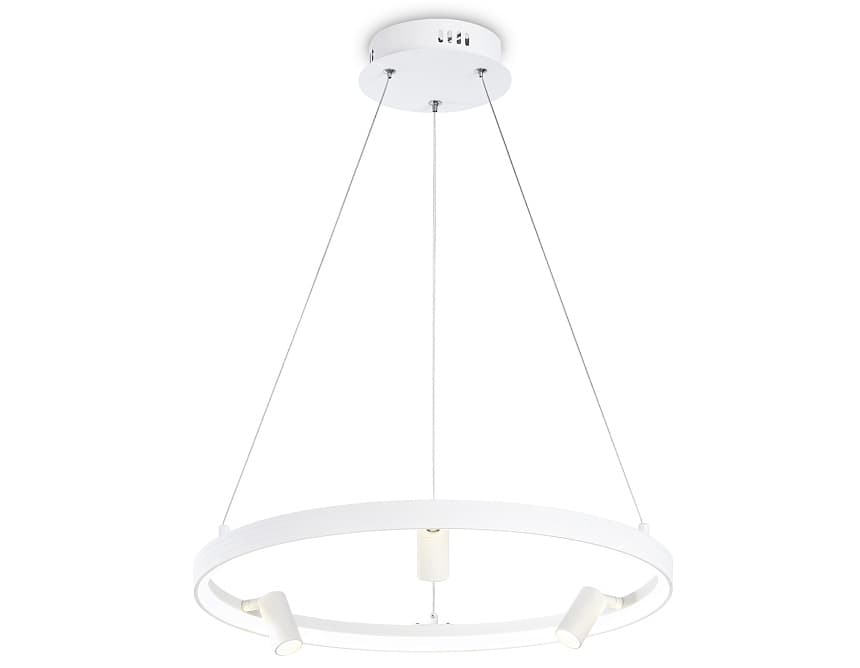 Ambrella Светильник светодиодный подвесной с пультом FL5281/1+3 WH белый 50W 3000K/4200K/6400K+4200K D500*1200 (ПДУ ИК)