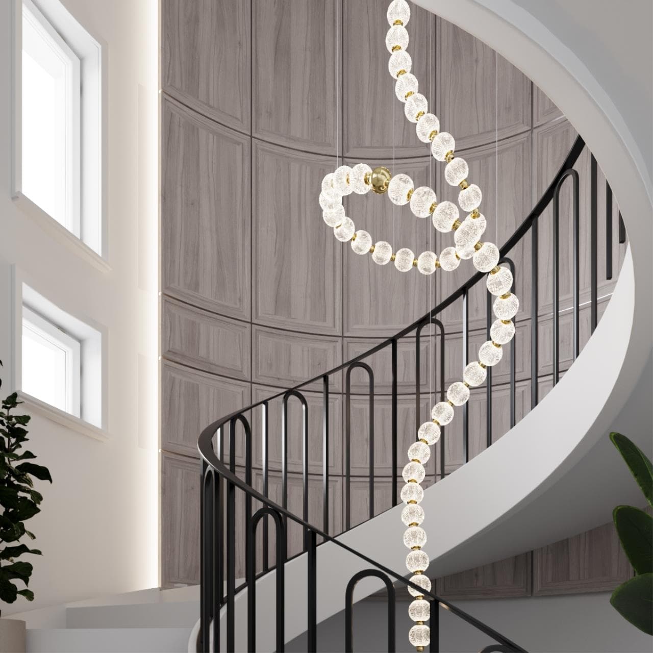 Odeon Light 5008/132L L-VISION ODL23 413 золотой/прозрачный/металл/акрил Люстра LED 132W 4000K 6600Лм CRYSTAL — миниатюра 2
