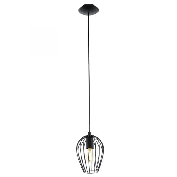 Eglo Подвес NEWTOWN, 1x60W (E27), Ø160, H1100, сталь, черный 49477