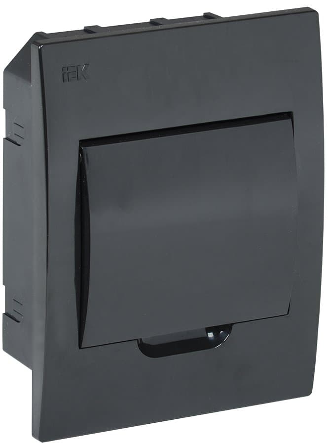 IEK KREPTA Корпус модульный пл. встр. ЩРВ-П-6 черный черн. дв. IP41 MKP13-V-06-41-K02