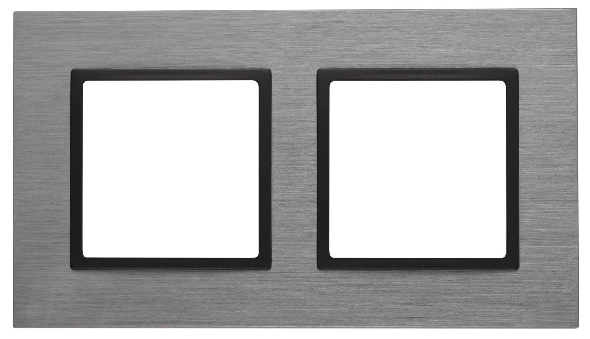 ЭРА 14-5202-42 Elegance Титан/антрацит Металл Рамка 2-ая