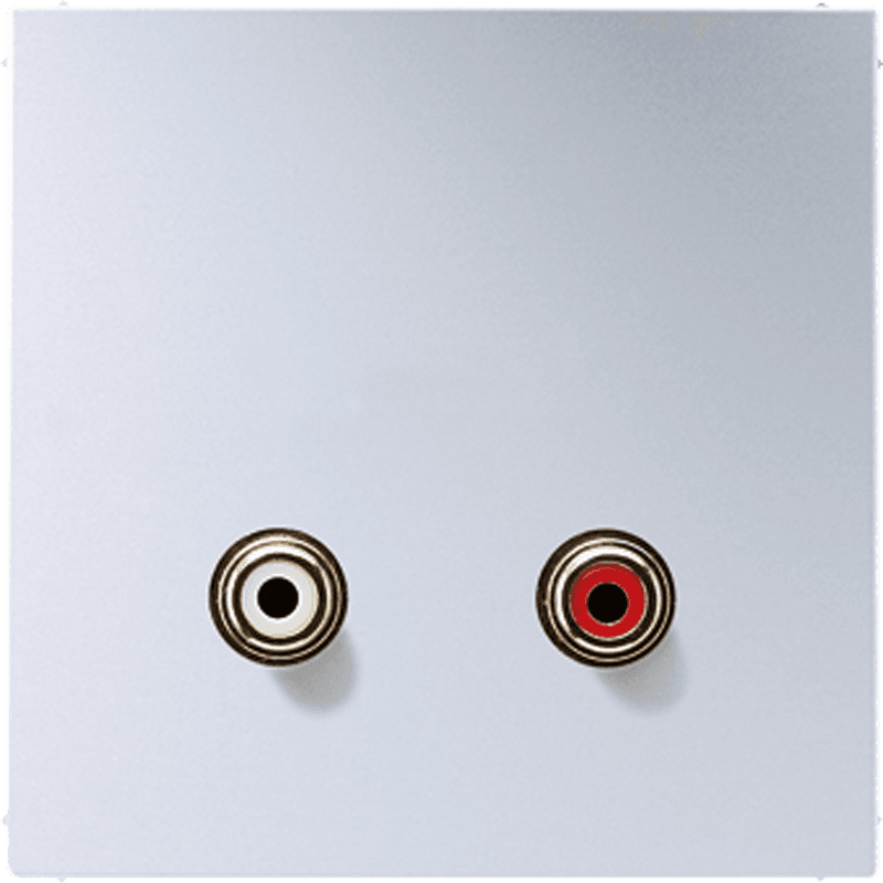 JUNG 2x Cinch Audio (RCA),  алюминий MAAL1021 — миниатюра 2