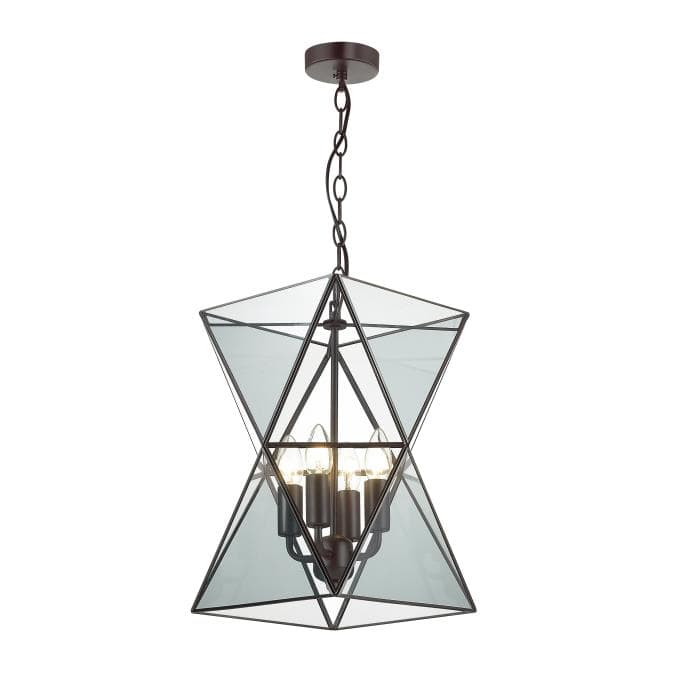 Favourite Polihedron Черная/Прозрачная Люстра 4*E14*40W 1919-4P