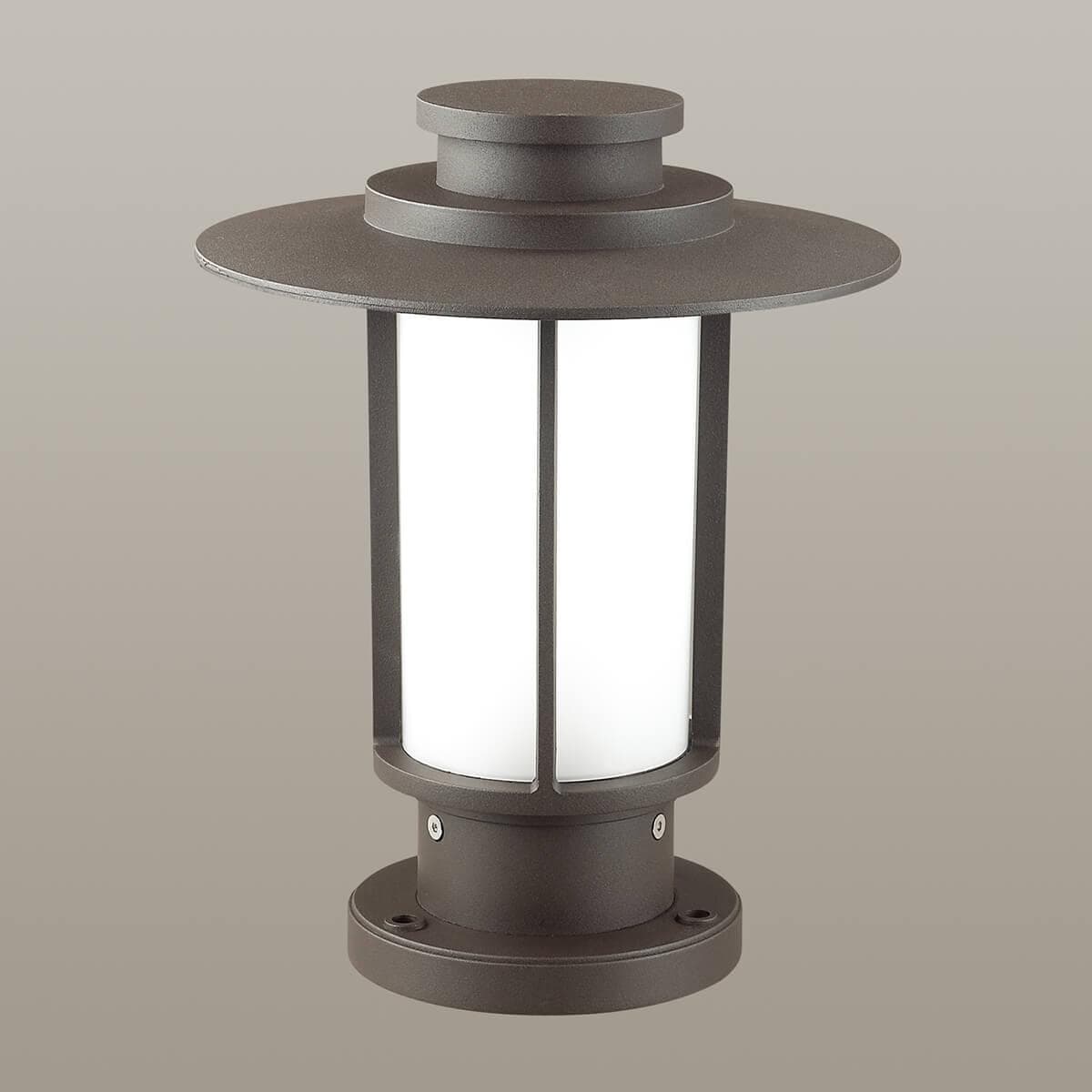 Odeon Light 4047/1B ODL18 703 опал/темно-серый Уличный светильник на столб IP54 E27 18W 220V MITO — миниатюра 2