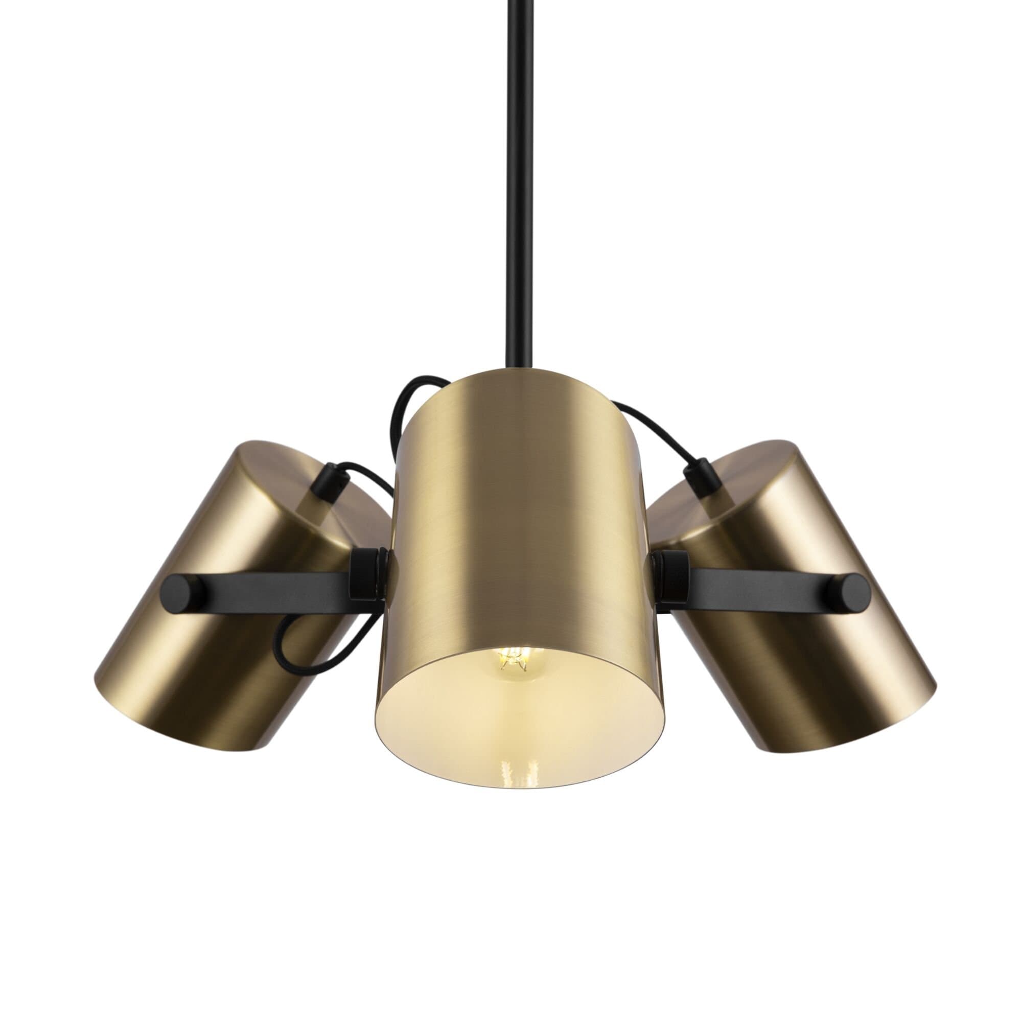 Freya Loft Черный и Латунь Светильник подвесной FR4004PL-03BBS — миниатюра 3