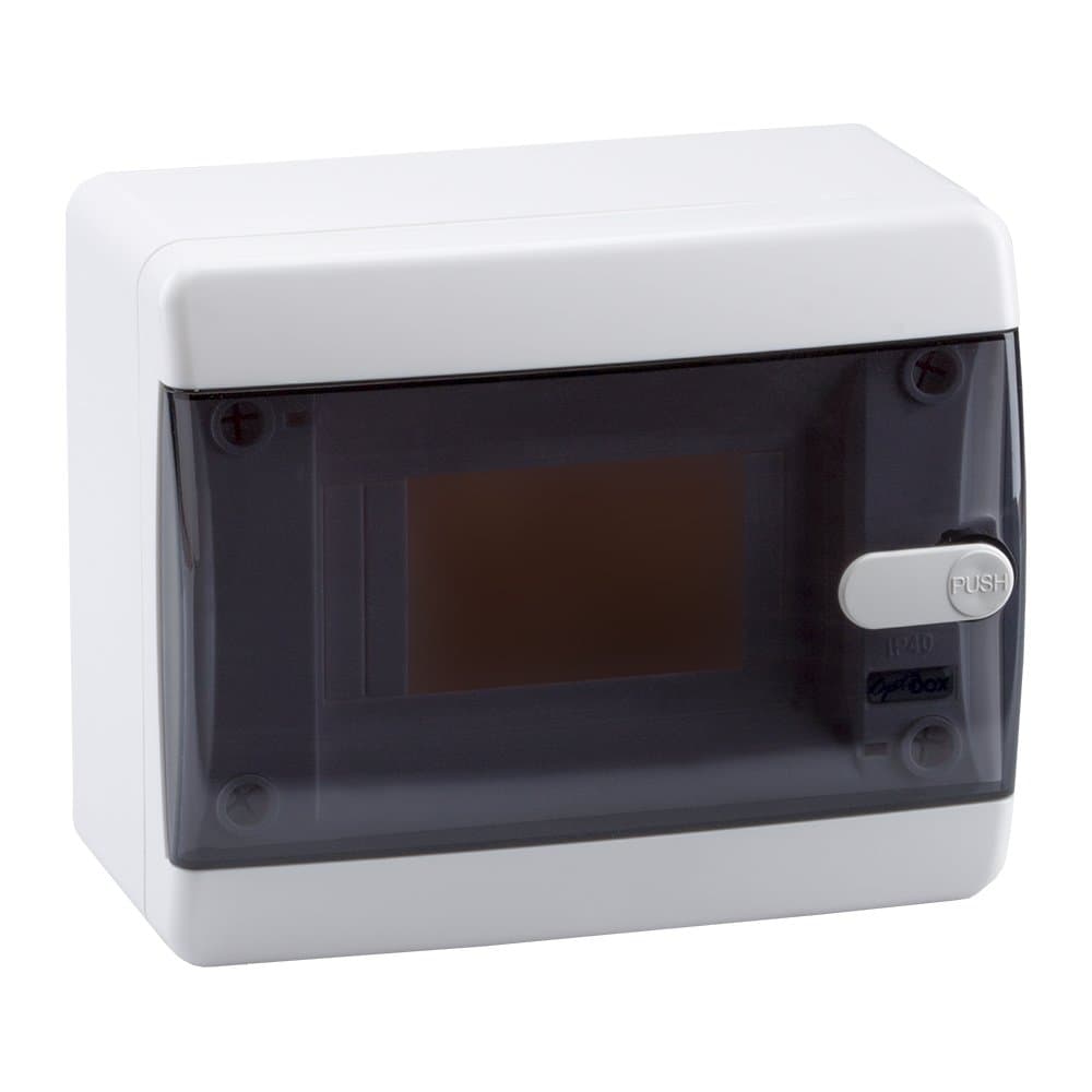 КЭАЗ Корпус пластиковый Навесной OptiBox P-CNK-1-06-IP41 Прозрачная черная дверь