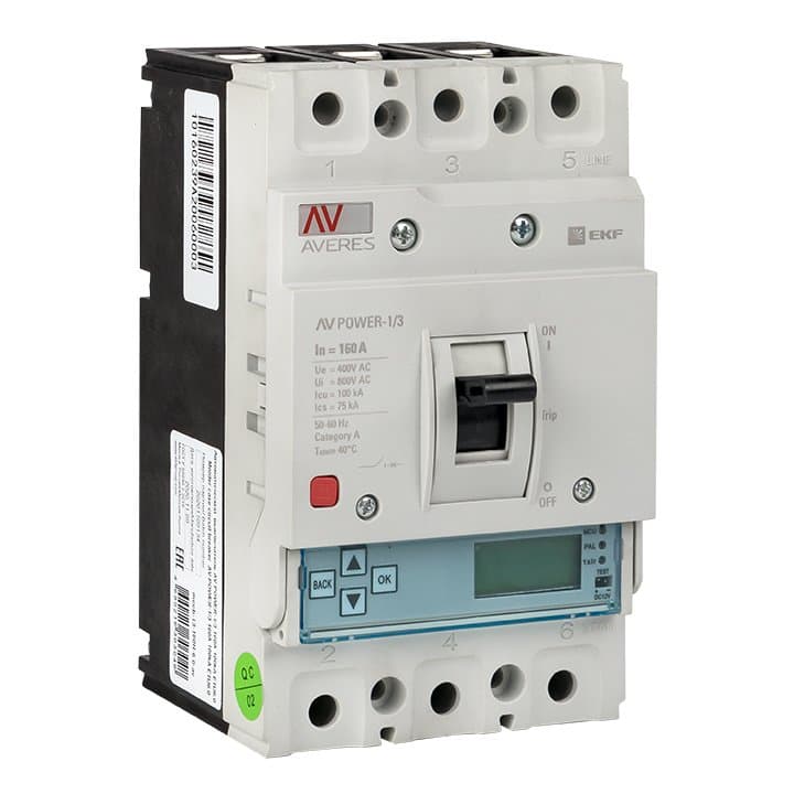 EKF Averes Автоматический выключатель AV POWER-1/3 160А 100kA ETU6.0 — миниатюра 1