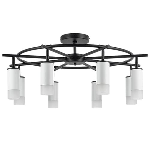 Lightstar LR7183681 Люстра RULLO 8х50W GU10 ЧЕРНЫЙ/БЕЛЫЙ (571718+214436-8+202431-8), шт