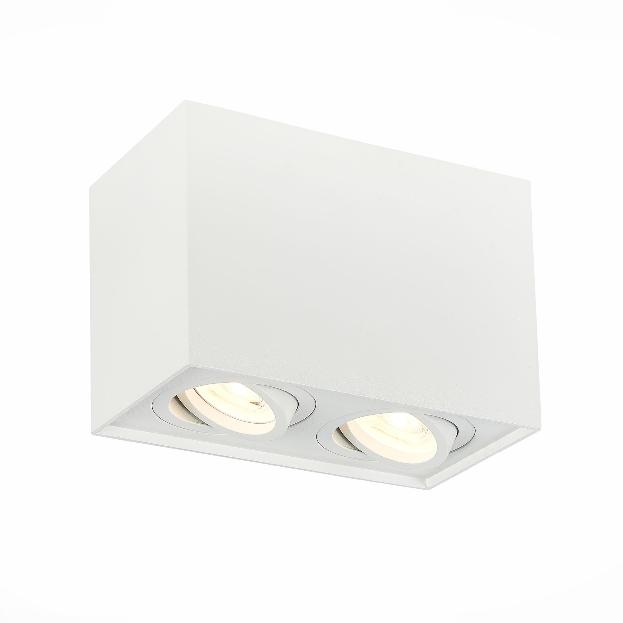 ST Luce ST109.507.02 Светильник потолочный Мат. белый GU10 2*50W L181xW100xH123 220V Без ламп