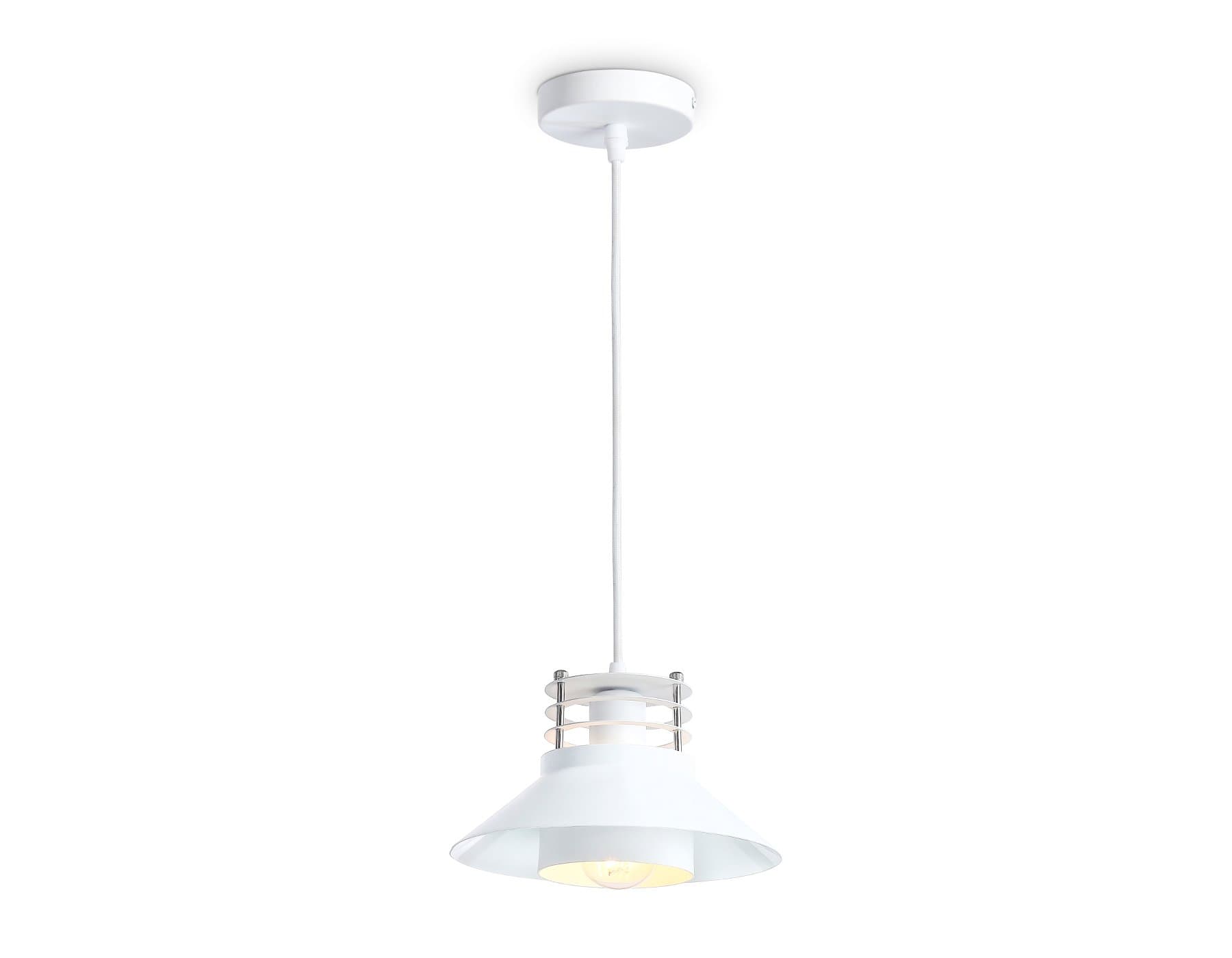 Ambrella Подвесной светильник в стиле лофт TR8171 WH белый E27 max 40W D203*194 — миниатюра 2