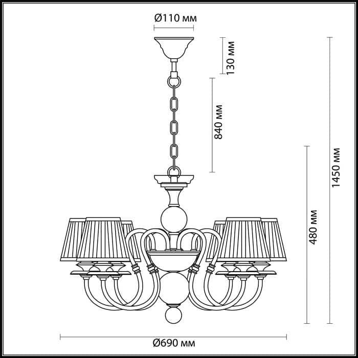 Odeon Light 4191/6 ODL19 503 хром/хрусталь/синий Люстра Е14 6*40W MIRELLA — миниатюра 3