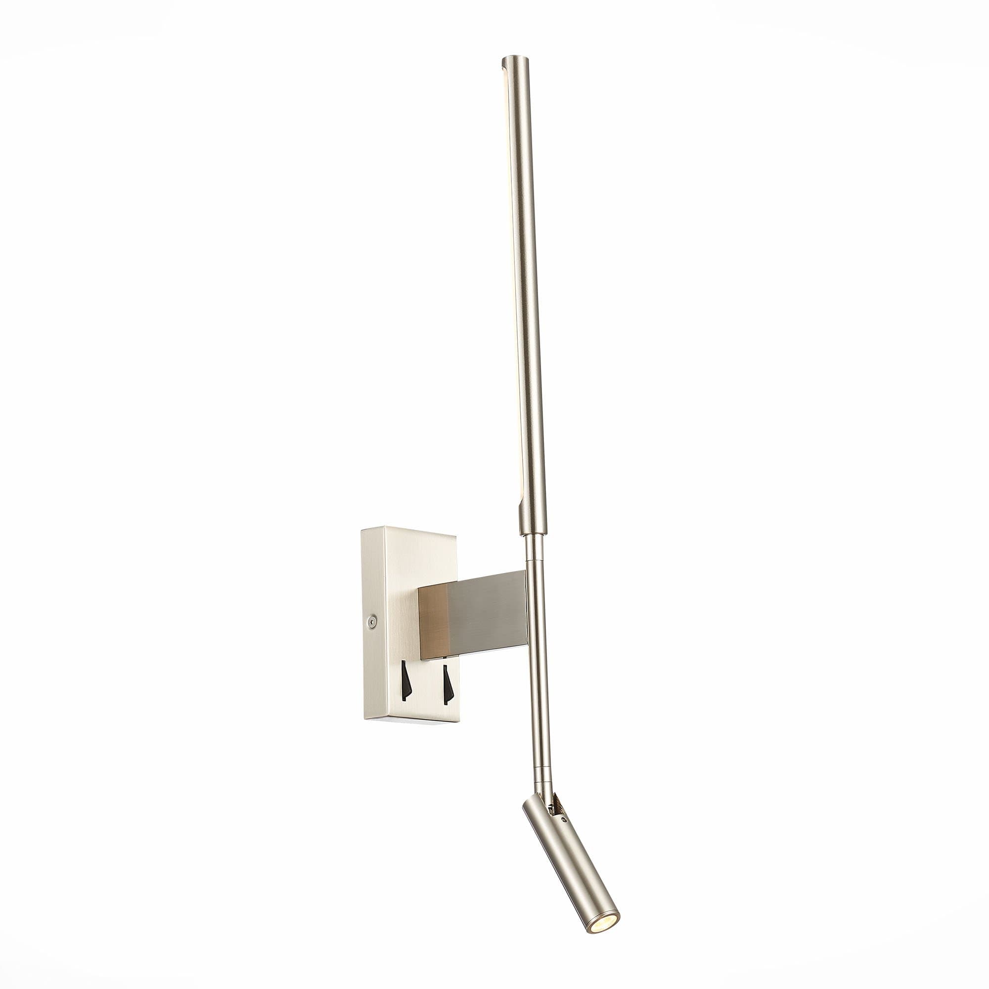 ST LUCE  SL1580.101.02 Светильник настенный Никель/Белый LED 2*6+3W 3200K