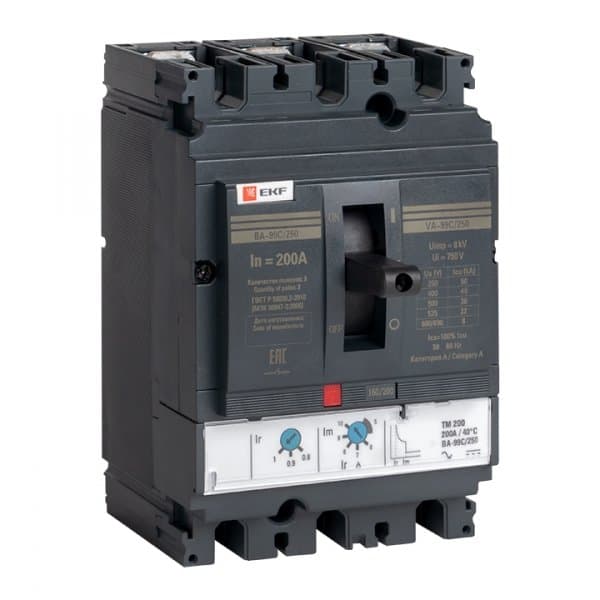 EKF PROxima Автоматический выключатель ВА-99C (Compact NS) 250/200А 3P 45кА