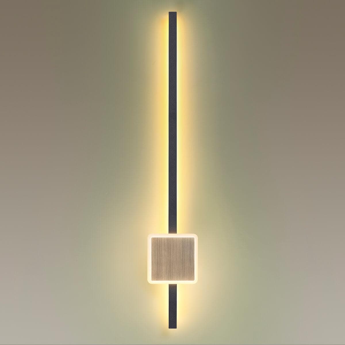 Odeon Light HIGHTECH ODL21 119 черный/античный бронза/металл Настенный светильник IP20 LED 18W 1148Лм 3000K STILO 4257/18WL — миниатюра 4