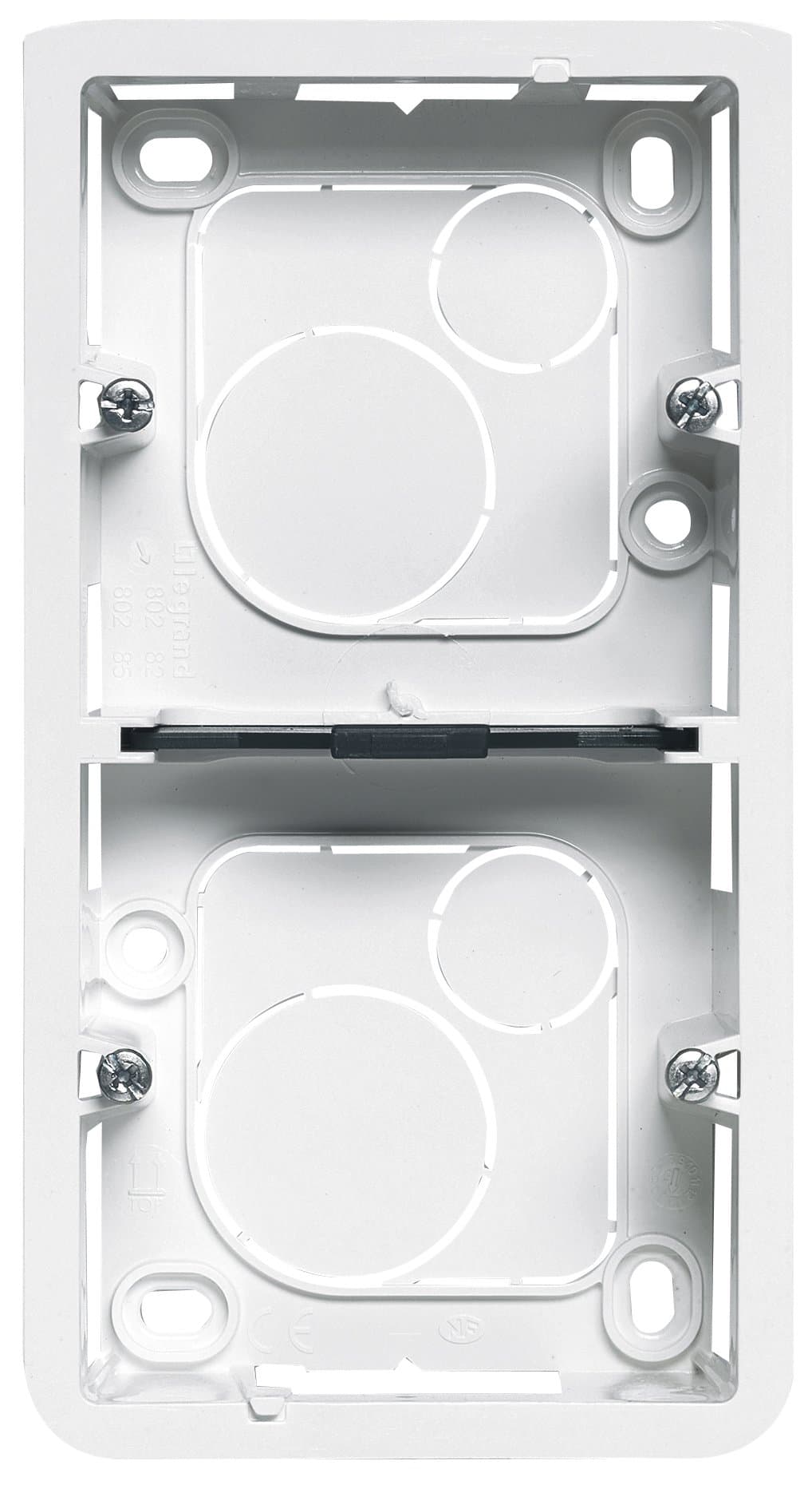 Legrand Mosaic Рамка подъемная вертикальная на 5 или 2x2 модулей, глубина 40мм, белая 080282 — миниатюра 3