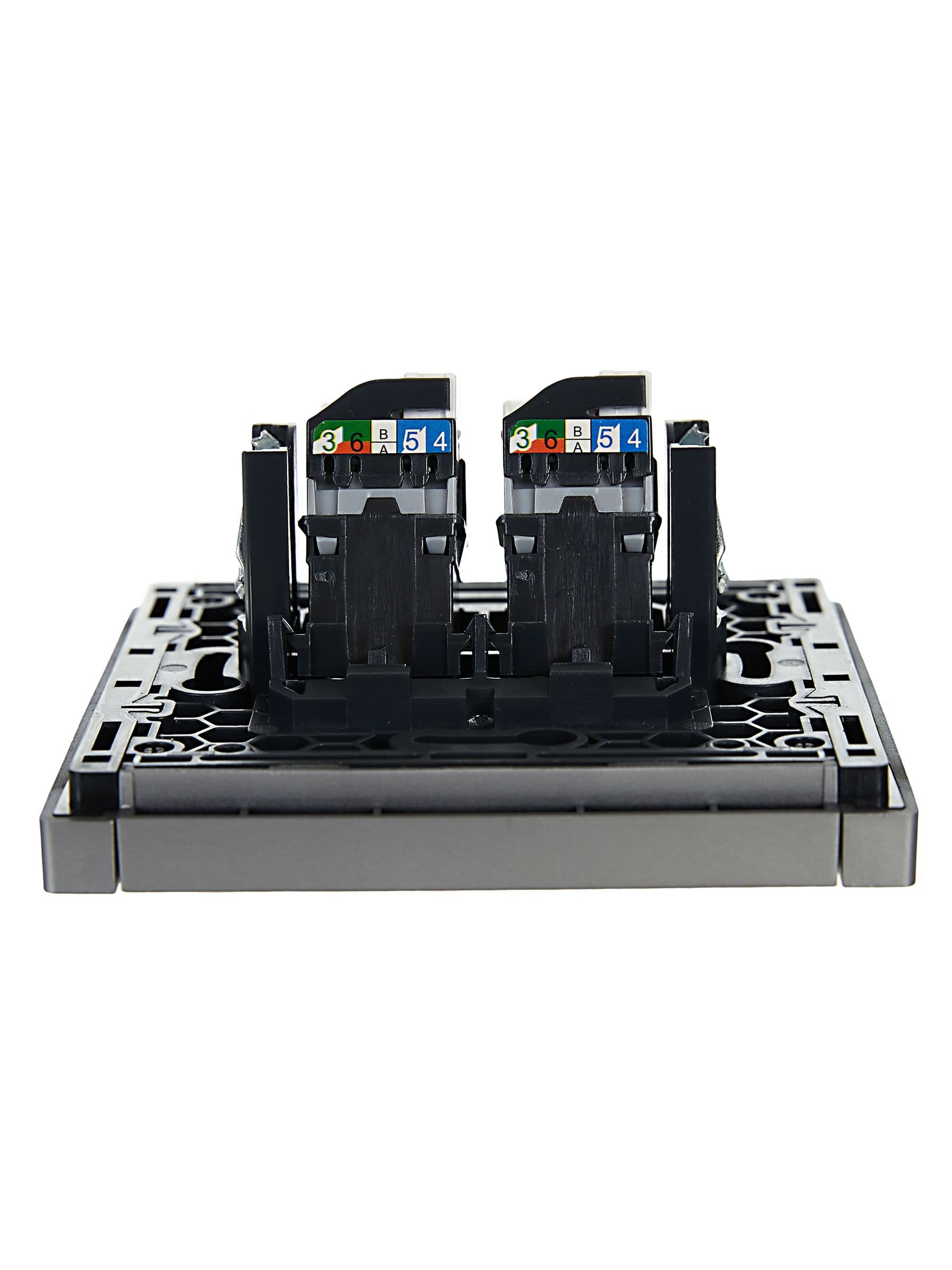 IEK FORTE&PIANO Сталь Розетка комп. 2-ая RJ45 кат.5E FP533 — миниатюра 5