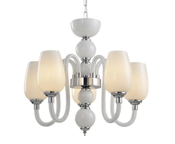 Arte Lamp Lavinia Хром/Белая Люстра 5x40W 5xE14 A1404LM-5WH
