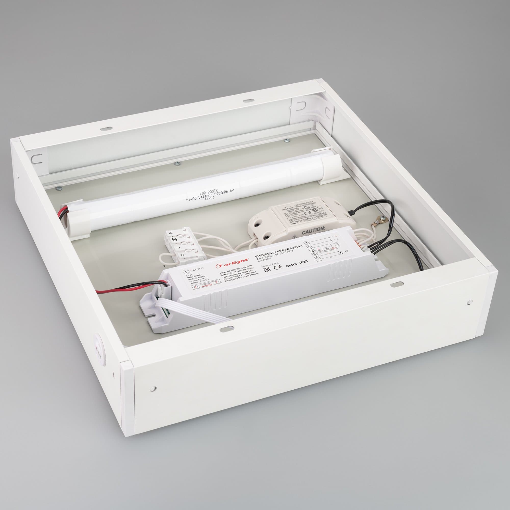 Arlight Панель IM-EMERGENCY-3H-S300x300-17W Day4000 (WH, 120 deg, 230V) (IP40 Металл, 2 года) 034931 — миниатюра 4