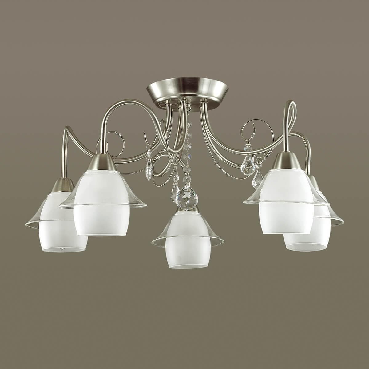 Lumion 3685/5C LN18 177 матовый никель/стекло Люстра потолочная E14 5*40W 220V BRITTANY — миниатюра 3