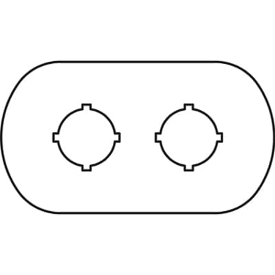ABB MA6-1002 Шильдик для пластикового кнопочного поста (2 места) 1SFA611930R1002