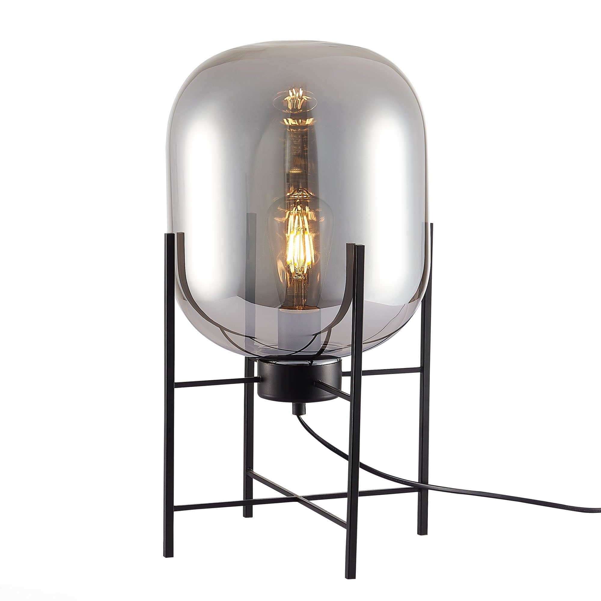 ST Luce SL1050.704.01 Настольная лампа Черный/Дымчатый E27 1*40W