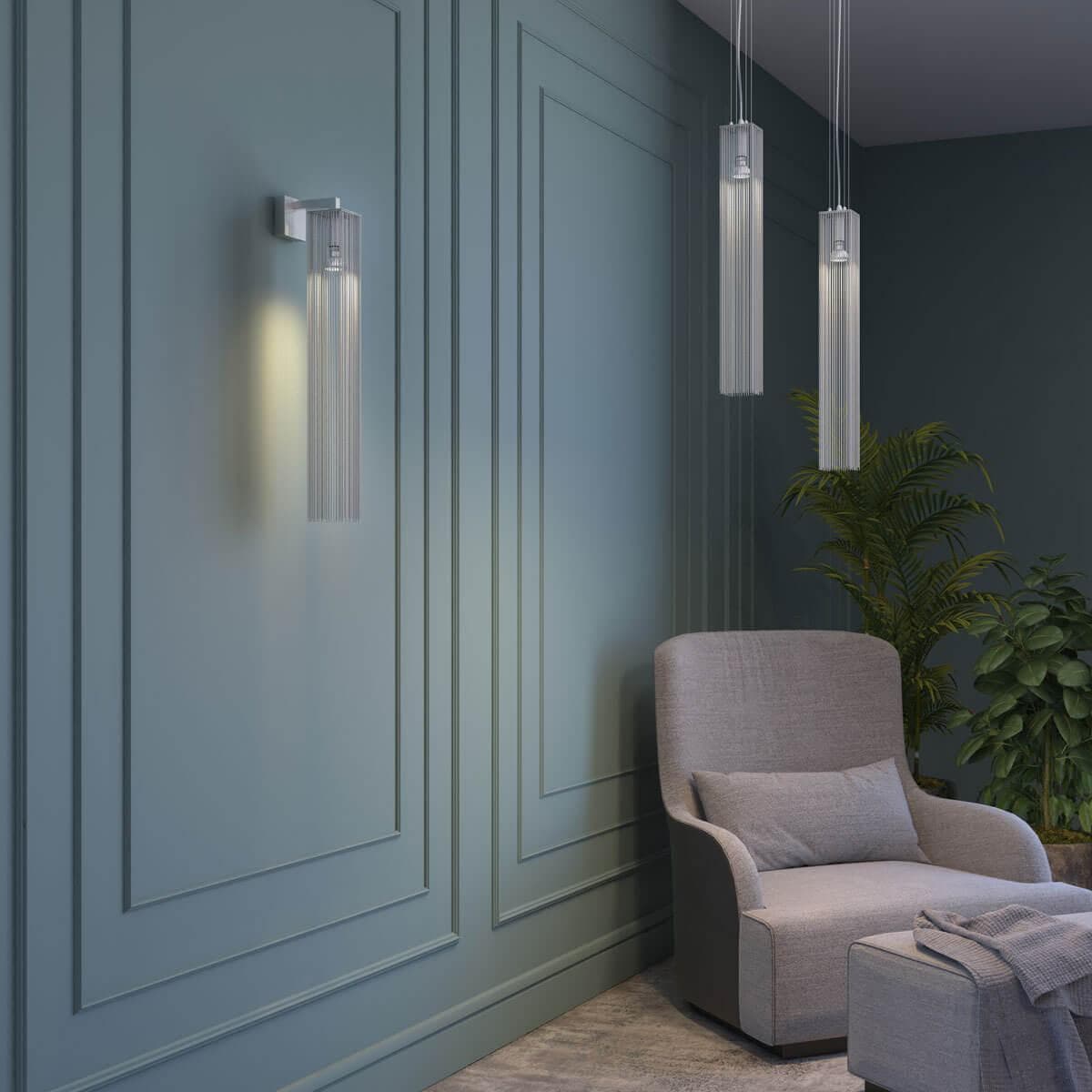 Odeon Light 4138/1W ODL19 257 никель Бра GU10 1*50W LUIGI — миниатюра 4