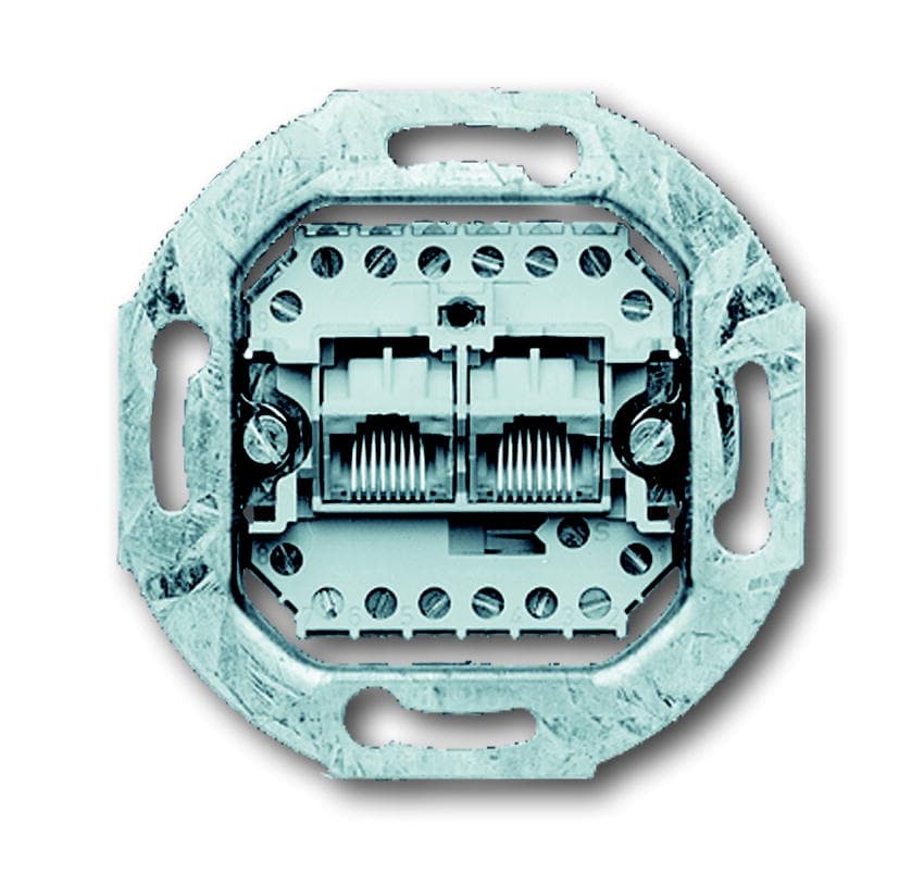 ABB BJE Мех Розетка ТЛФ 2-ая (8-пол) наклонная 2CKA000230A0243