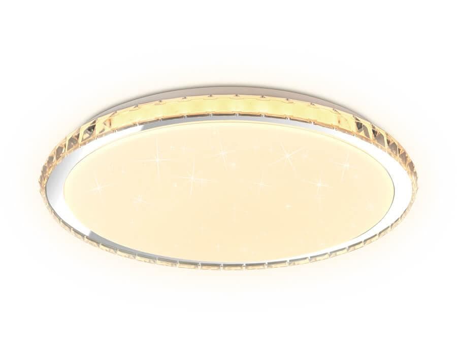 Ambrella Светодиодный светильник c подсветкой RGB FF502 CH хром 80W 3000-6400K D500*70 (ПДУ ИК) — миниатюра 3