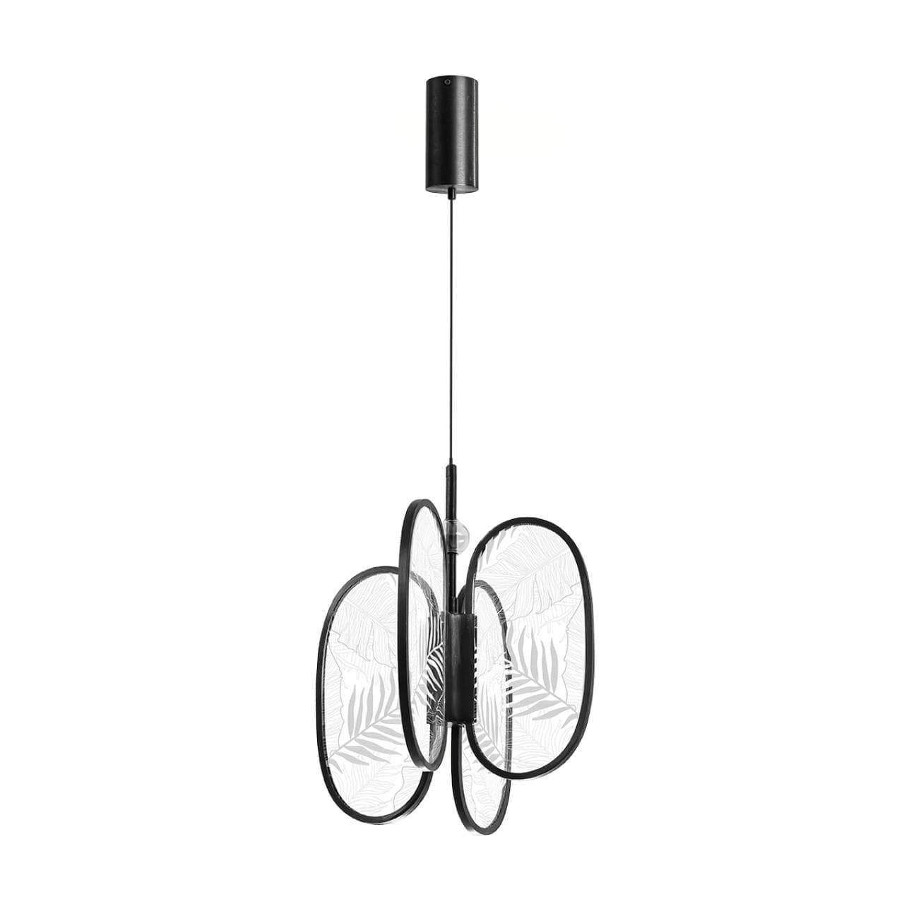 Odeon Light 6665/38L L-VISION ODL_EX24 015 Подвесной светильник брашир. черный/металл/акрил IP20 LED 38W 2090Лм 3000K PIUMA