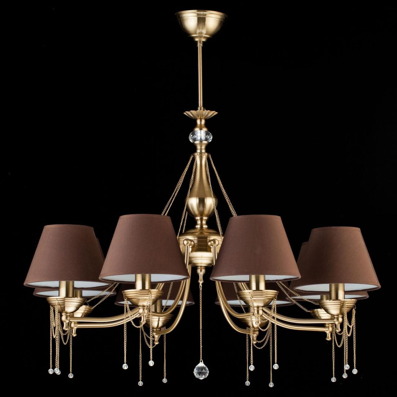 Maytoni Royal Classic Chester Латунь Люстра 8xE14 60W RC0100-PL-08-R — миниатюра 8