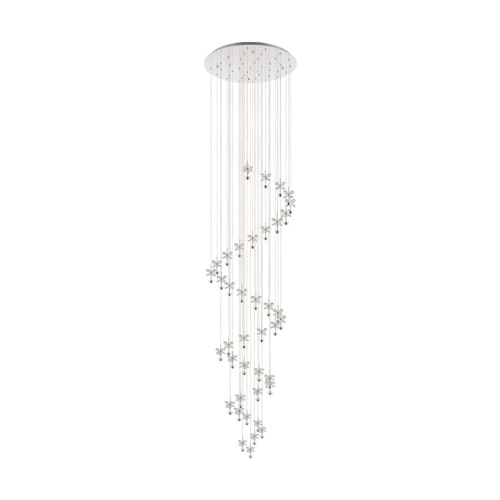 Eglo 39545 Светодиодный подвес PIANOPOLI 1, 40x1,8W(LED), сталь, хром/кристаллы, прозрачный