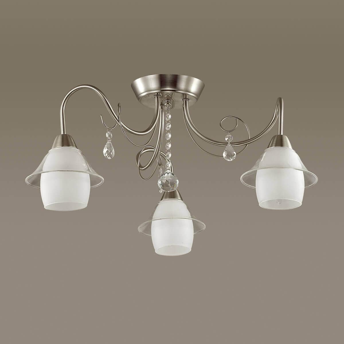 Lumion 3685/3C LN18 177 матовый никель/стекло Люстра потолочная E14 3*40W 220V BRITTANY — миниатюра 4