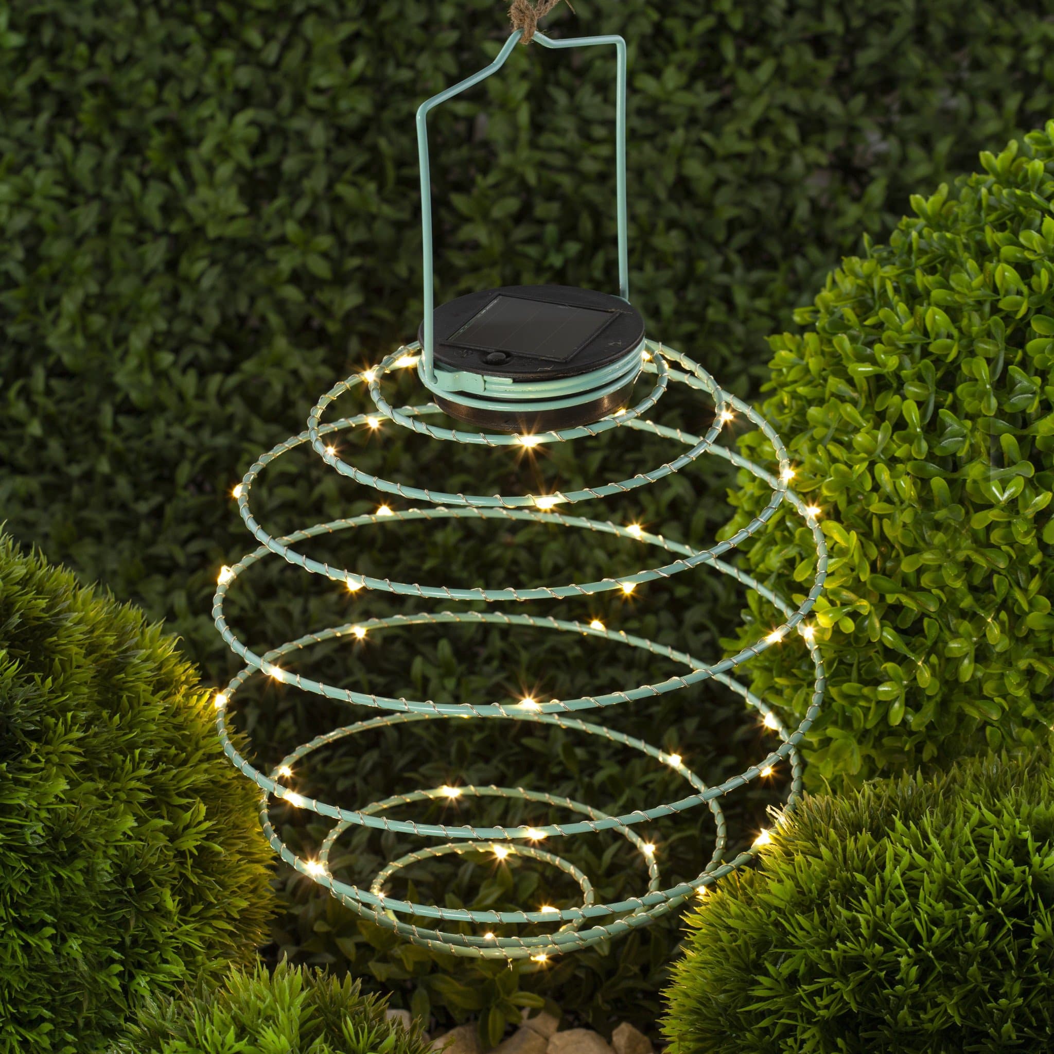 ЭРА ERASF012-29 Садовый подвесной светильник Спираль на солнечной батарее, 22 см