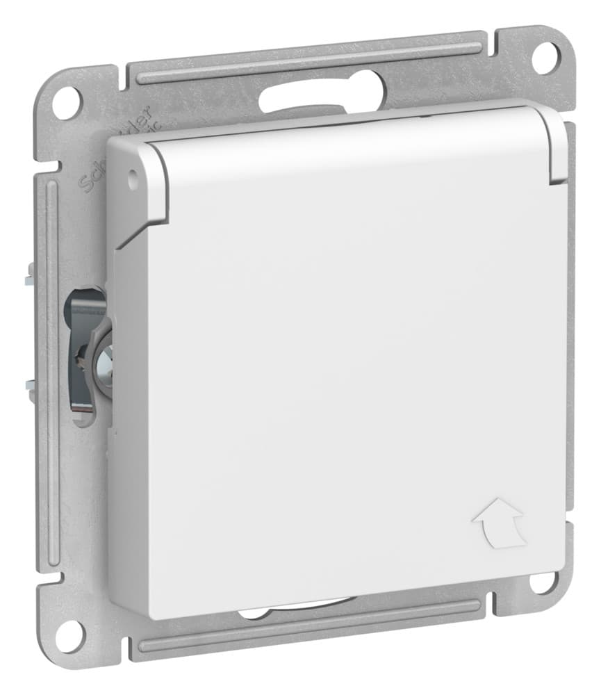 Systeme Electric AtlasDesign Лотос Розетка с/з со шторками с крышкой, 16А, IP20, механизм
