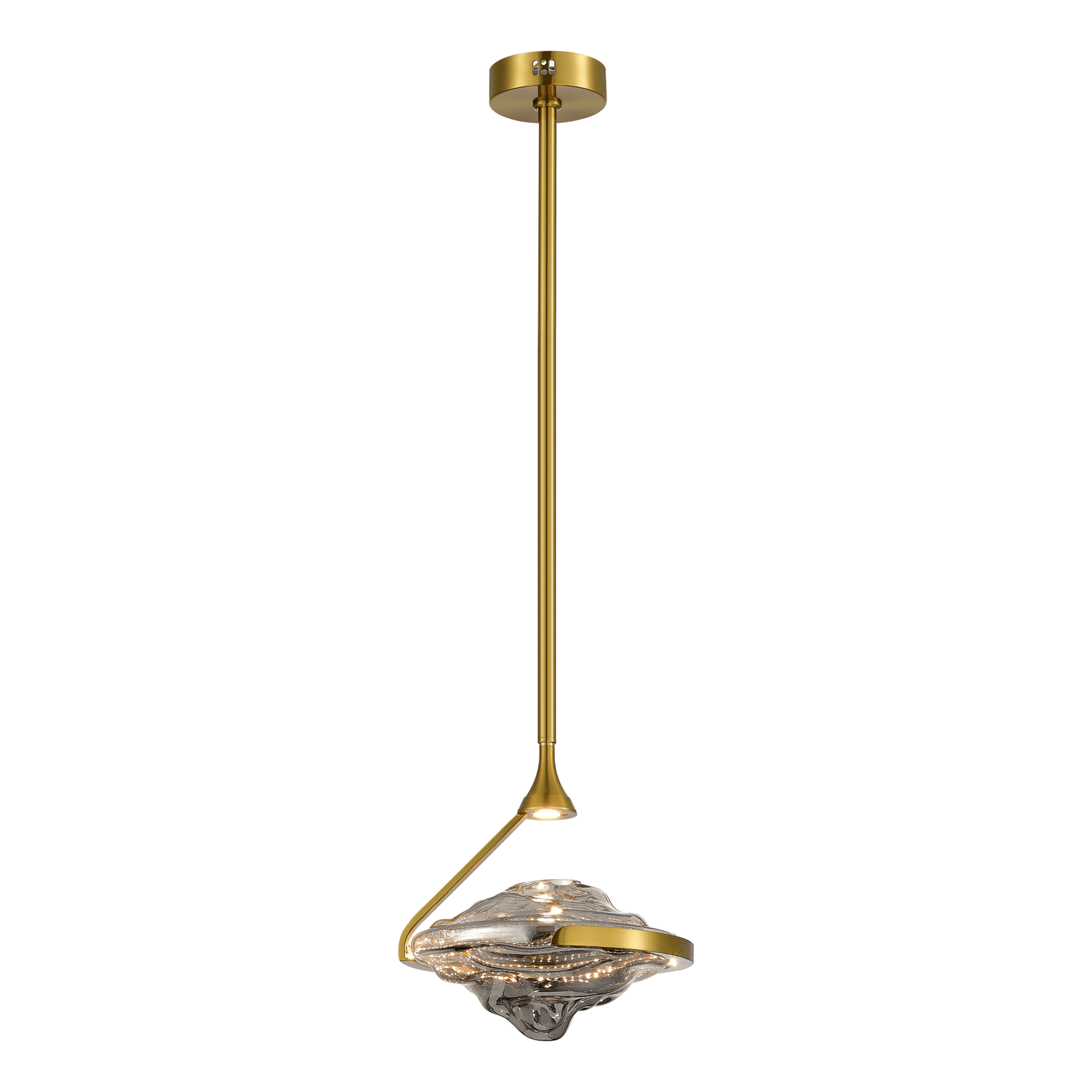 ST LUCE SL6115.303.01 Светильник подвесной Латунь/Дымчато-Серый LED 1*19W 3000K