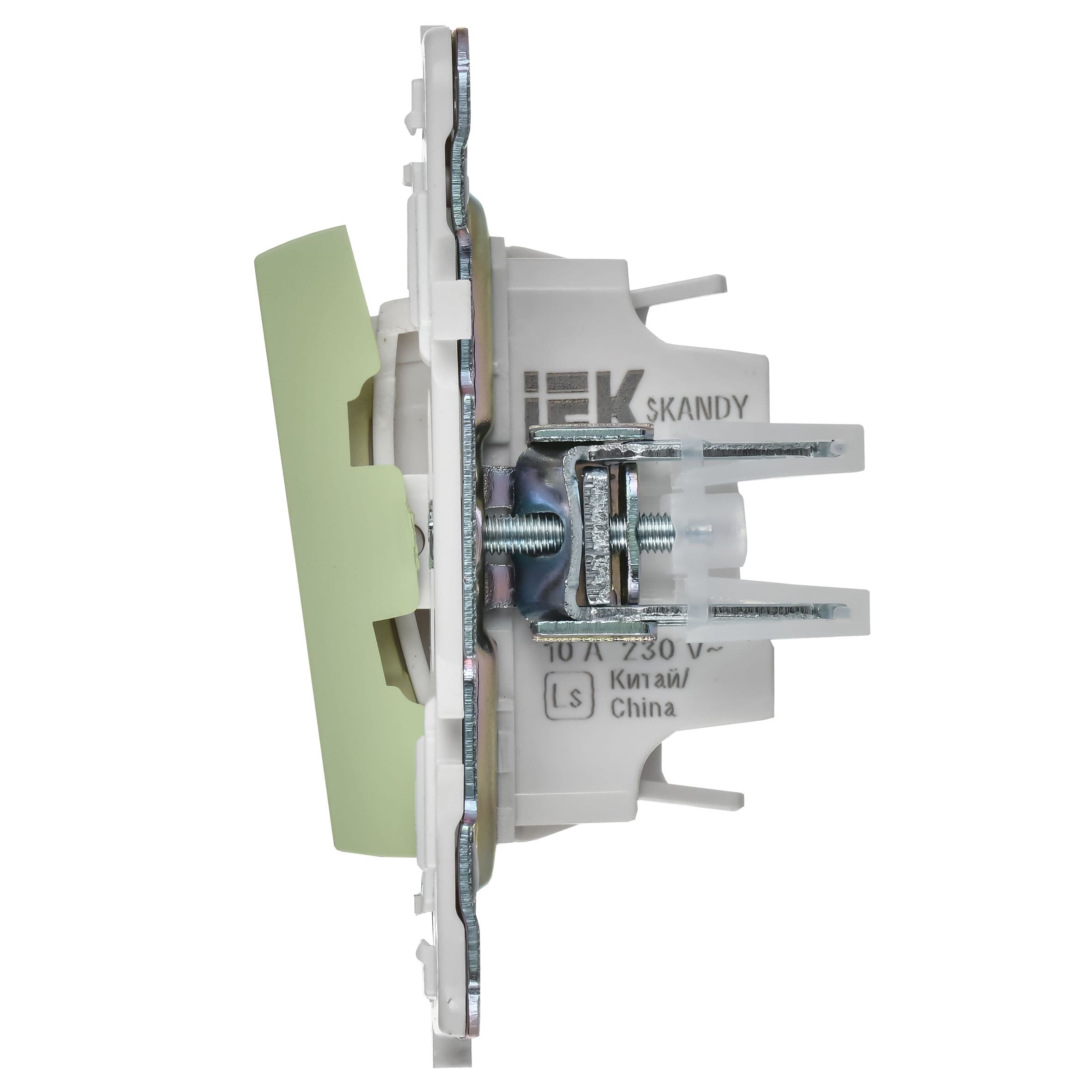 IEK SKANDY Мятный Выключатель 2-клавишный проходной 10А SK-V05G — миниатюра 5